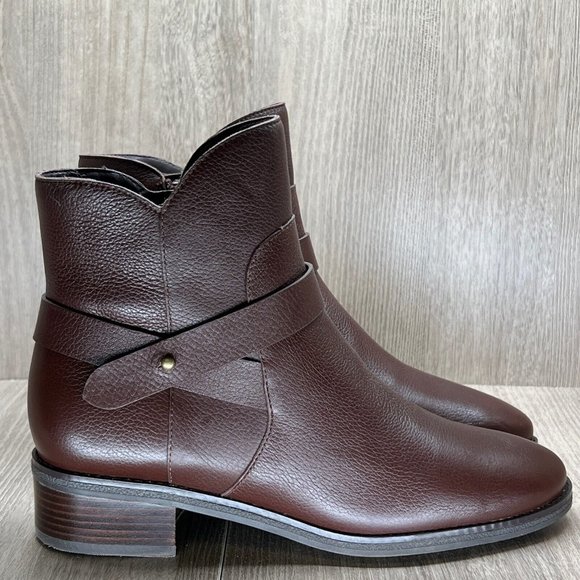 Cole Haan Shoes - Cole Haan Ankle Boots Womens Size 8B Wylie Water Resistant Leather Brown W24563